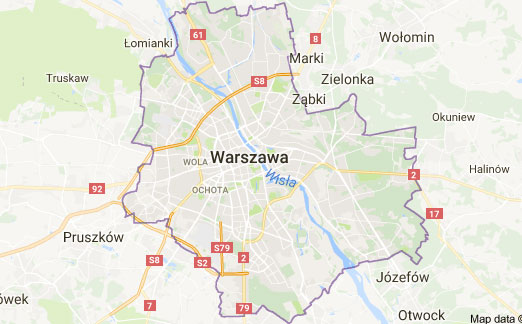 mapa warszawy jpg mapa warszawy   Klimatyzacja Just Relax   klimatyzacja do domu i biura